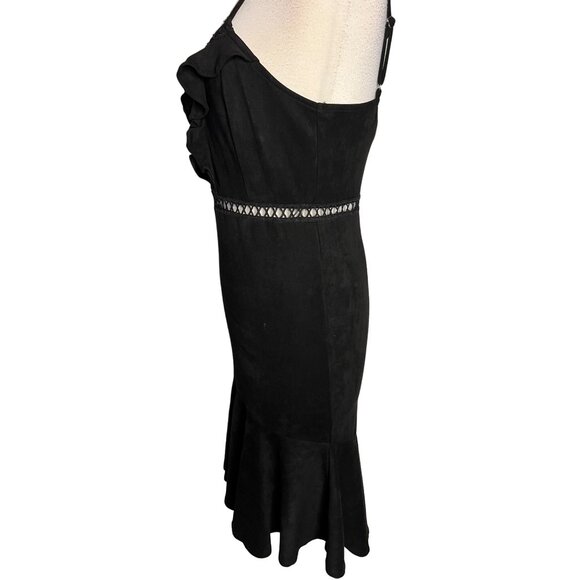 A Celine by Flying Tomato Large Black Dress Hi Lo Sleeveless Goth Evening Out - Picture 2 of 10